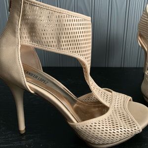Nude Mesh Heels